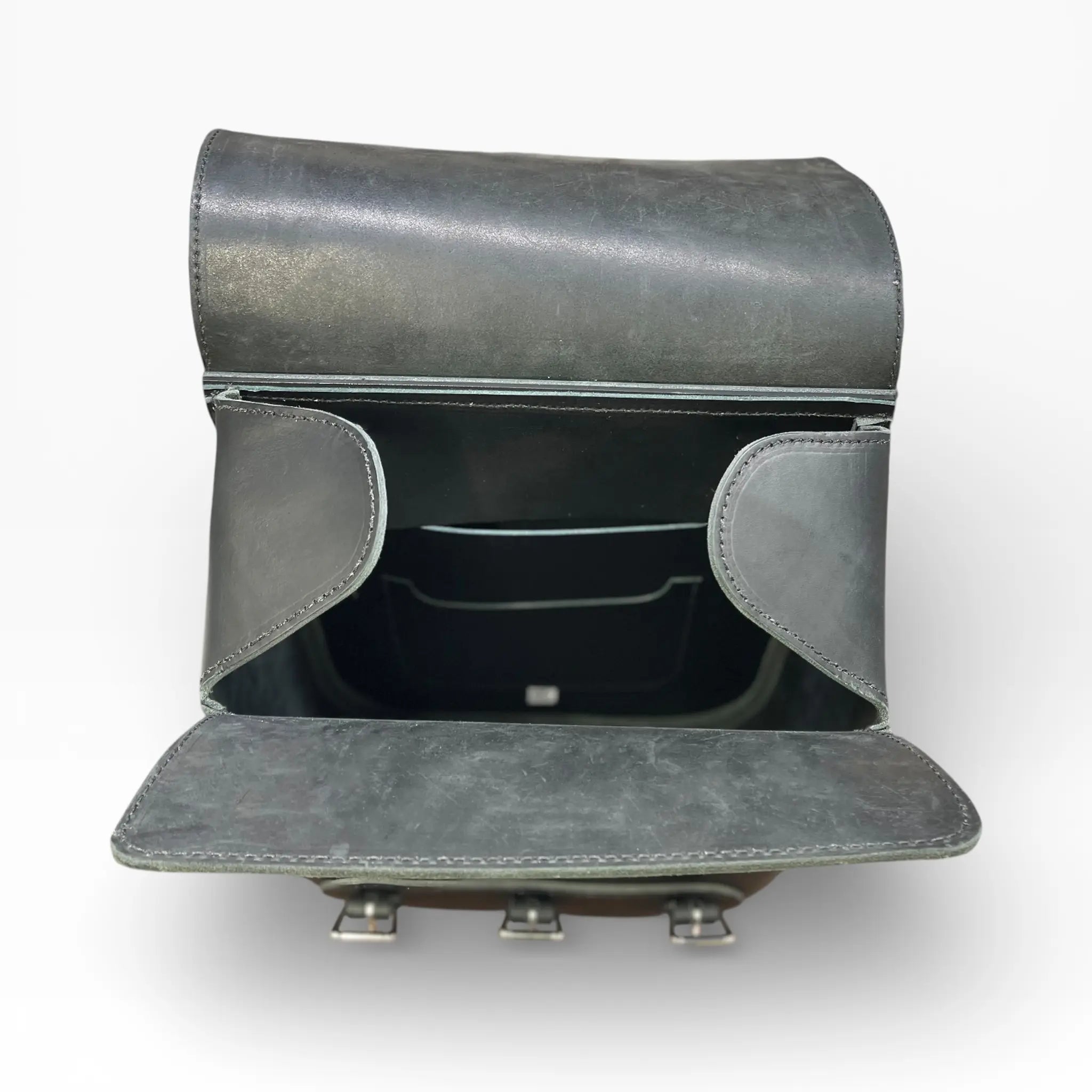 Universal Heavy Duty Leather Saddlebag - US02S (Solo Bag)