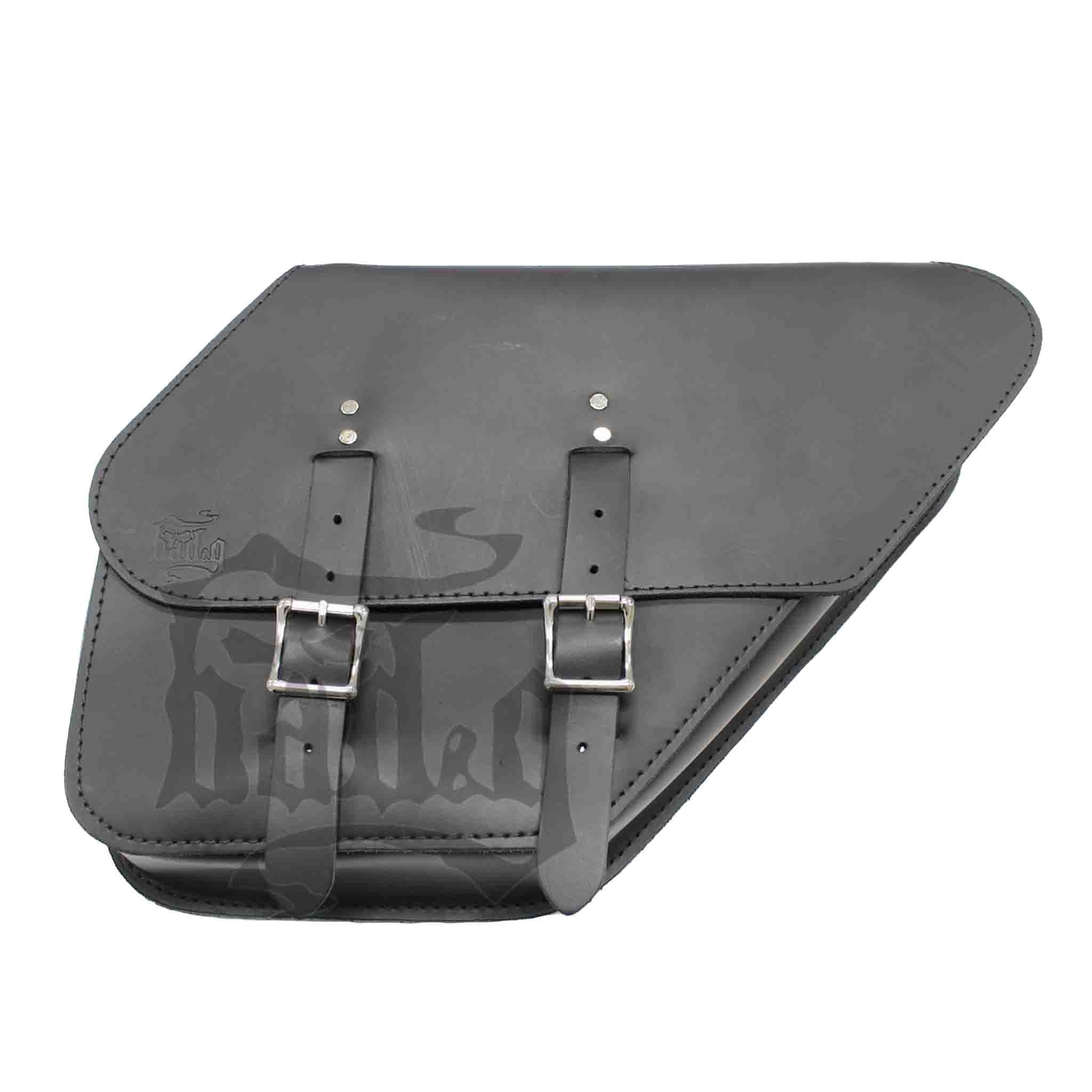 Upgrade your Harley-Davidson® Dyna with the DR011 Dyna Right Side Solo Bag. Hand crafted in USA with premium leather and top quality hardware. Durable and stylish, it's the perfect fit for your motorcycle.