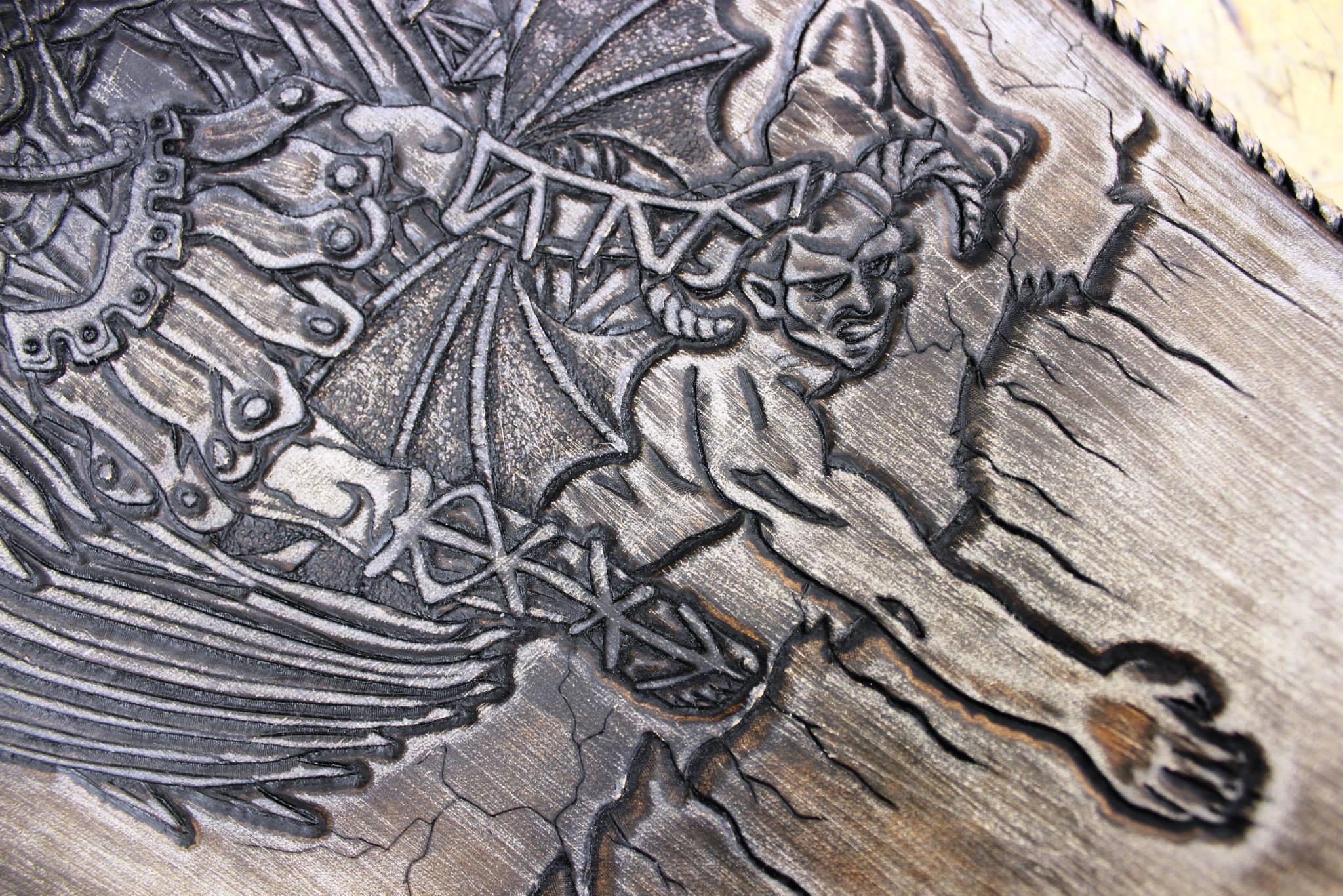 Harley-Davidson Road King "St. Michael" Custom Hand-Tooled Leather Seat