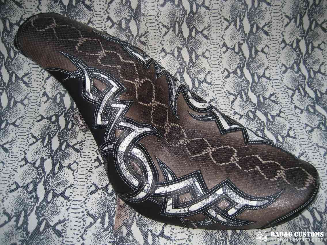 Harley-Davidson Softail Brown Tribal Custom Seat