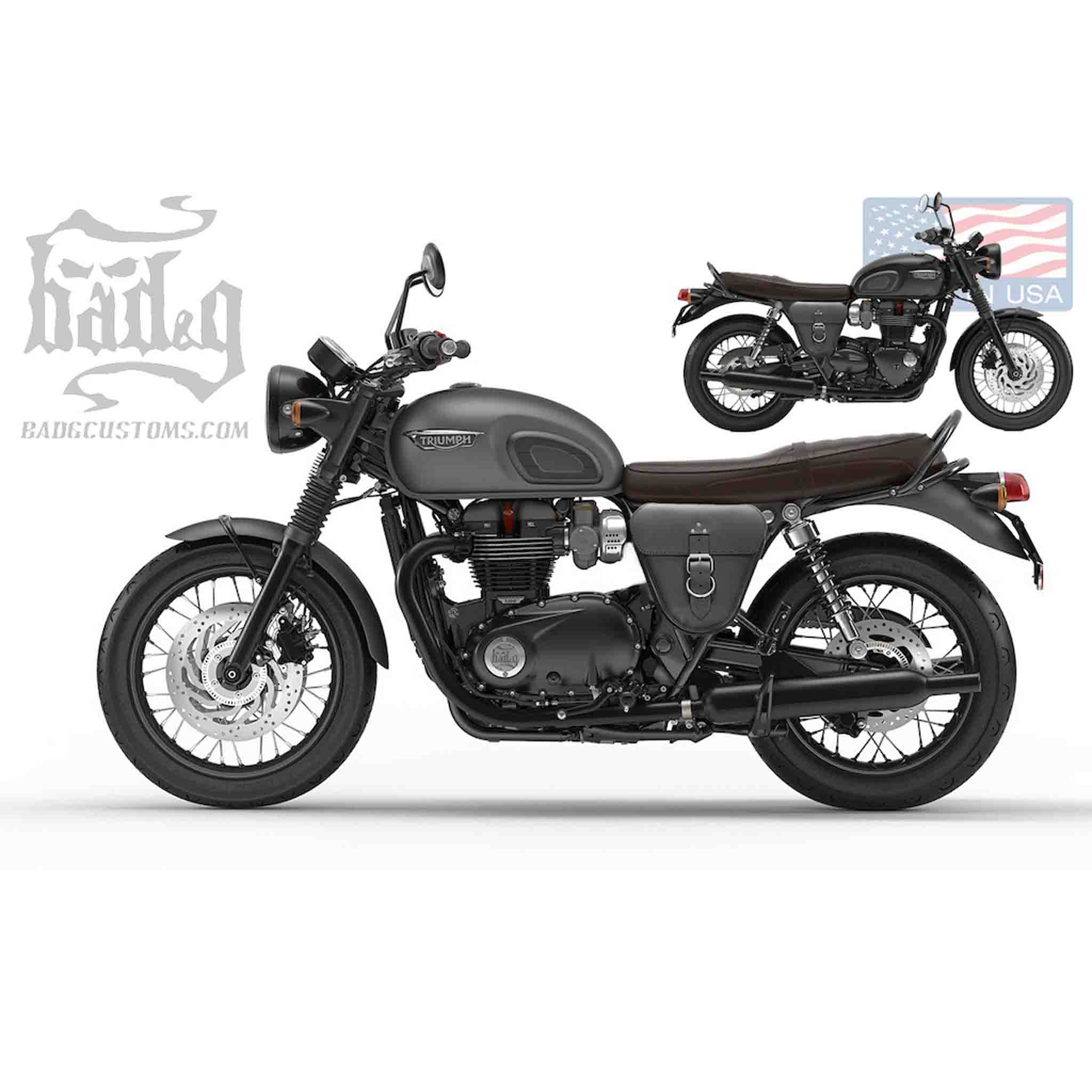 Upgrade your Triumph Bonneville, Street Twin, Street Cup or Thruxton with the TTU1 Throw Under Seat Cover Bags. Hand crafted in USA with premium leather and top quality hardware. Durable and stylish, it's the perfect fit for your motorcycle.