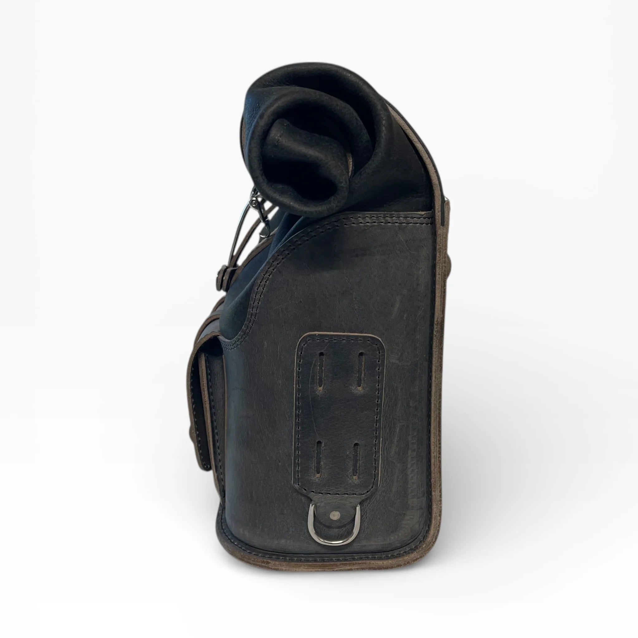 Universal Leather Rolltop Panniers / Saddlebags - TBP02 (Pair)