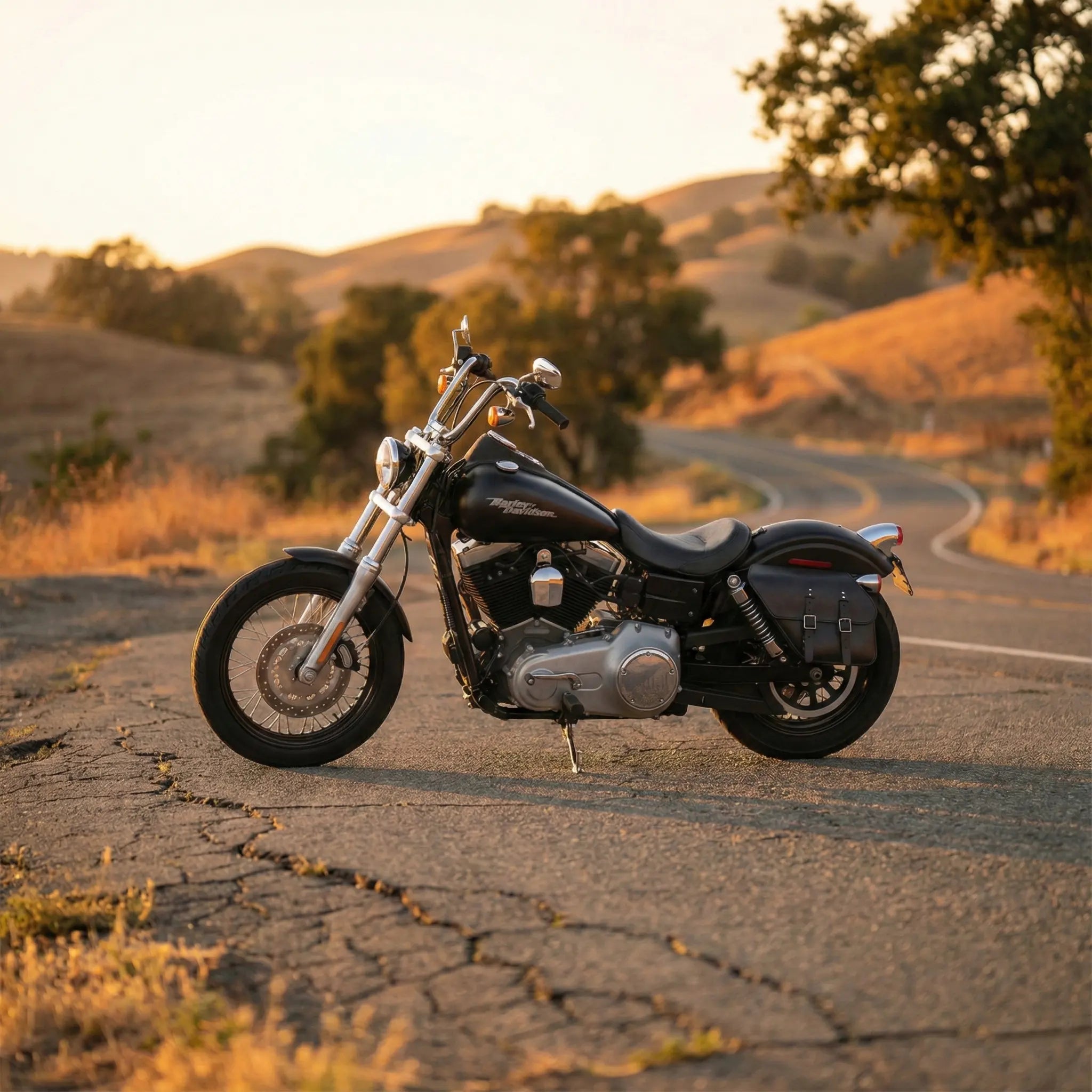 Harley Dyna Solo Bag - Left Side (Model DL011)