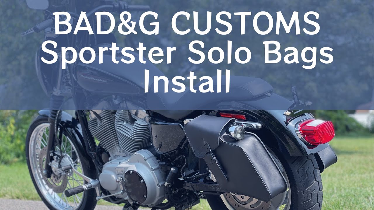 BAD&G CUSTOMS Sportster Solo Bags Installation SL05 SR05