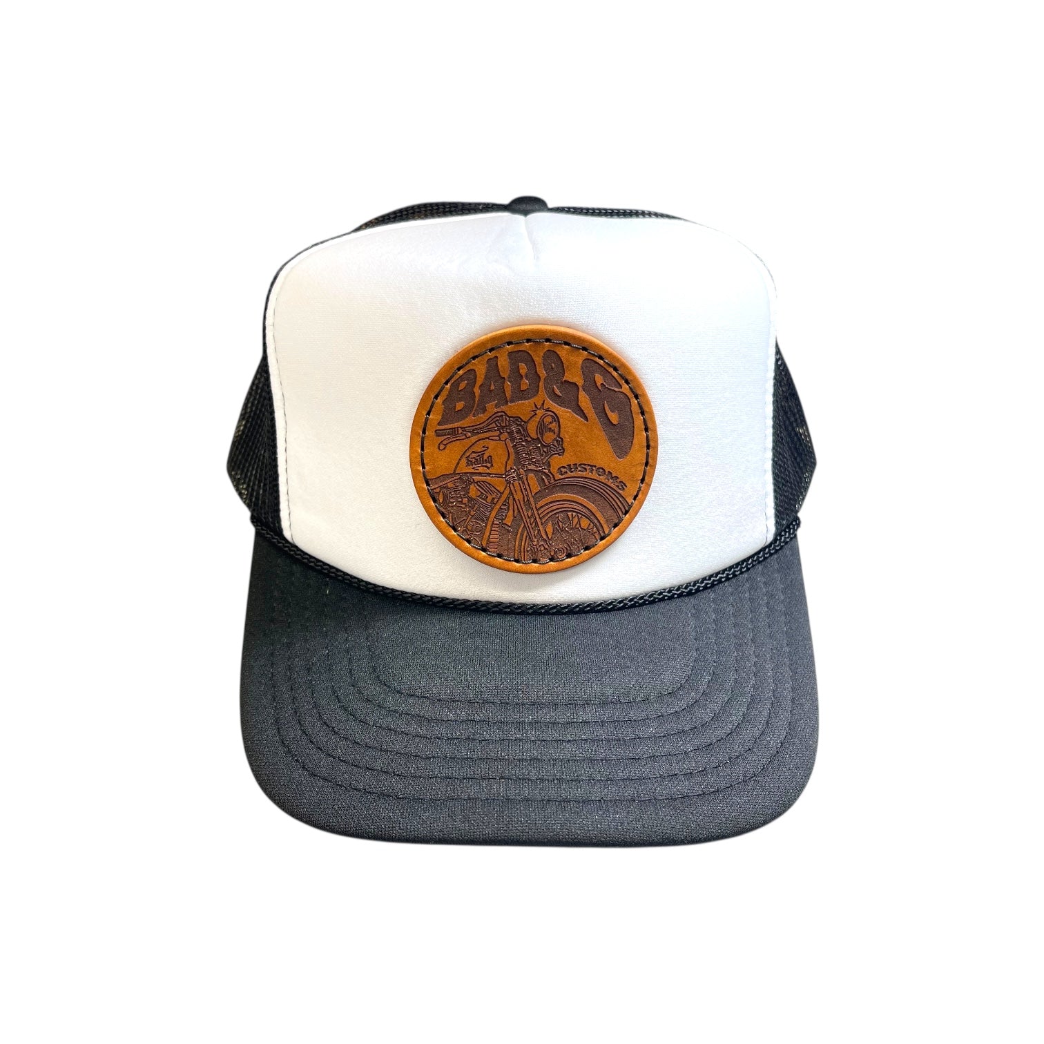 BAD&G Panhead Motorcycle Cap Trucker Style Snap Back Hat