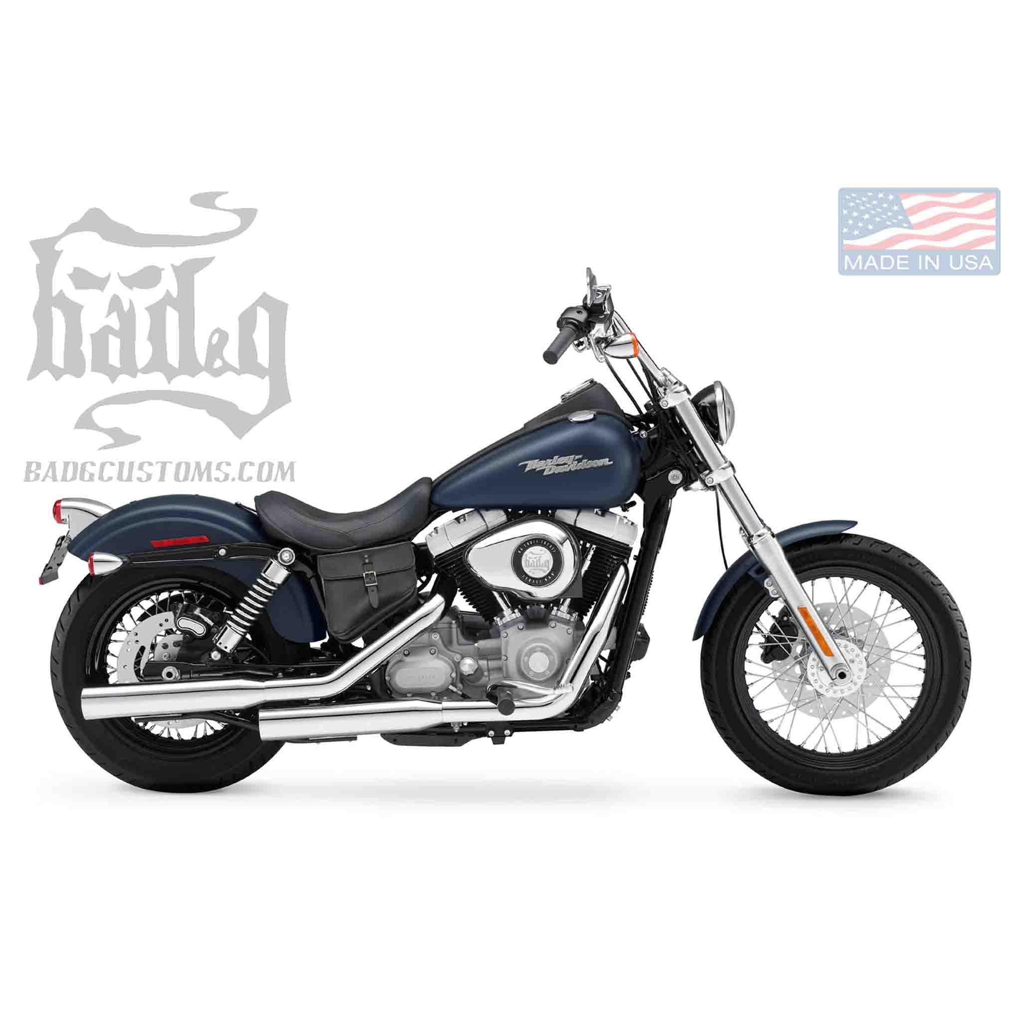 Upgrade your Harley-Davidson® Dyna with the DBB01 Dyna Bolt On Battery Bag. Hand crafted in USA with premium leather and top quality hardware. Durable and stylish, it's the perfect fit for your motorcycle.