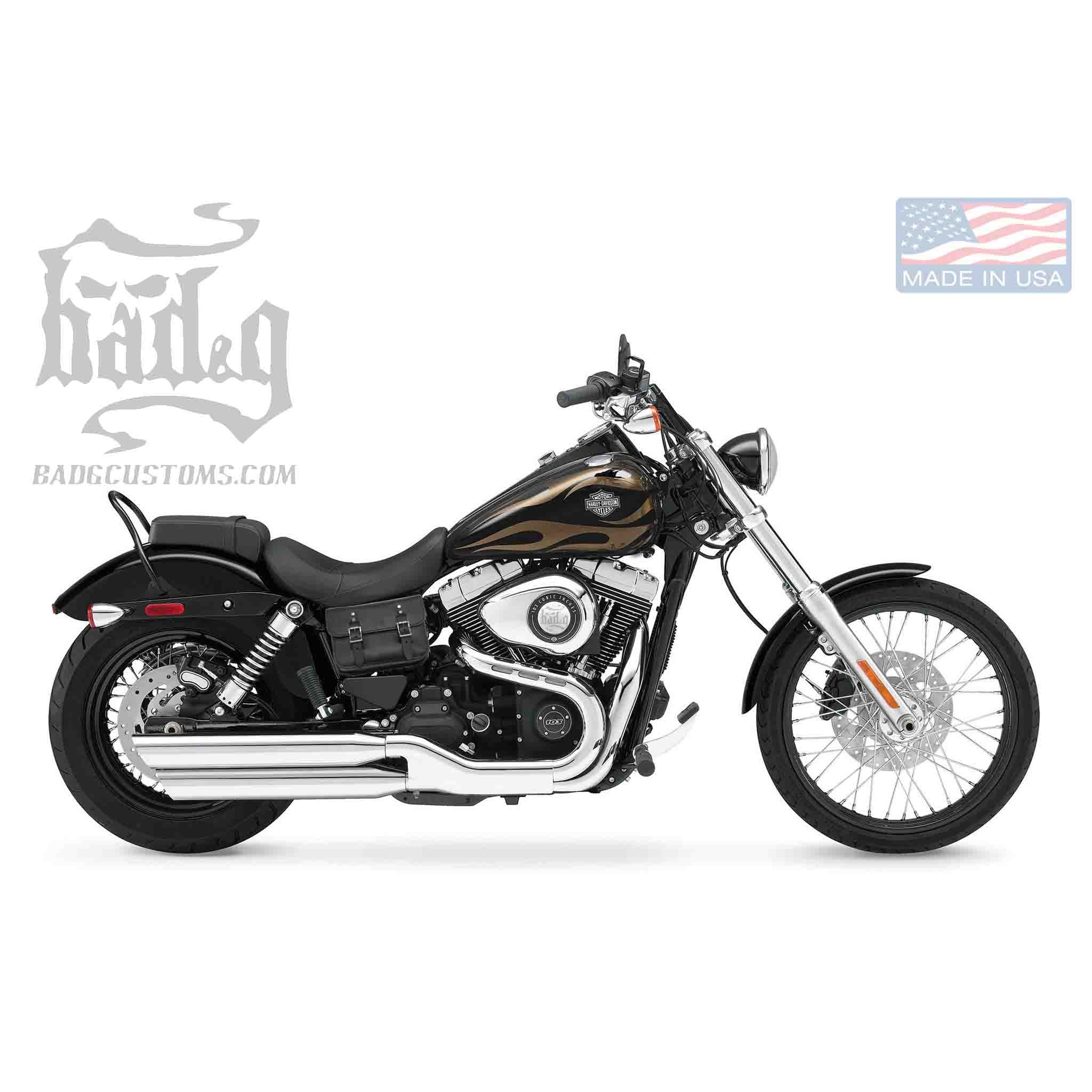 Upgrade your Harley-Davidson® Dyna with the DBB03 Dyna Bolt On Battery Bag. Hand crafted in USA with premium leather and top quality hardware. Durable and stylish, it's the perfect fit for your motorcycle.