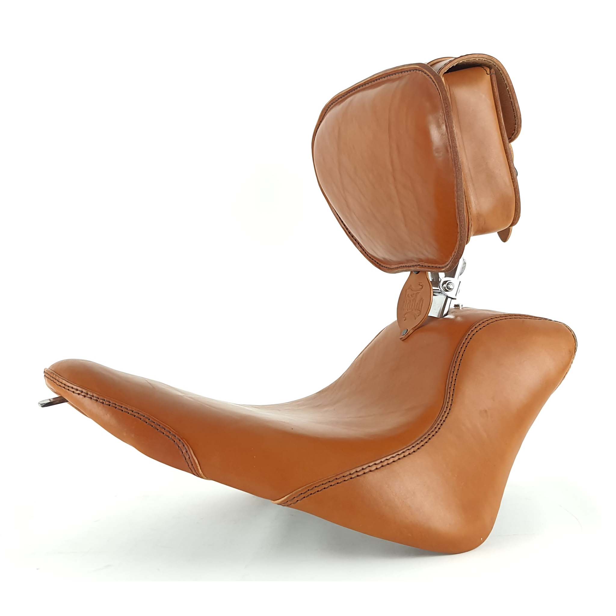 Harley-Davidson Softail Steer Hide Custom Seat Backrest and Saddlebags