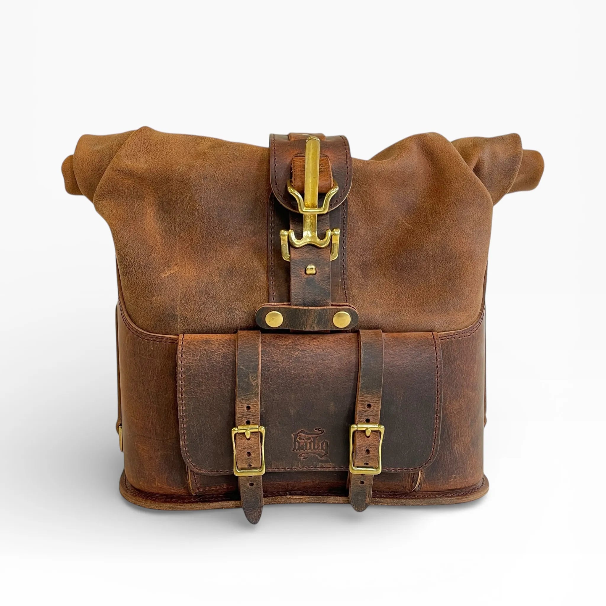 Universal Leather Rolltop Pannier - URP01 (Solo Bag)